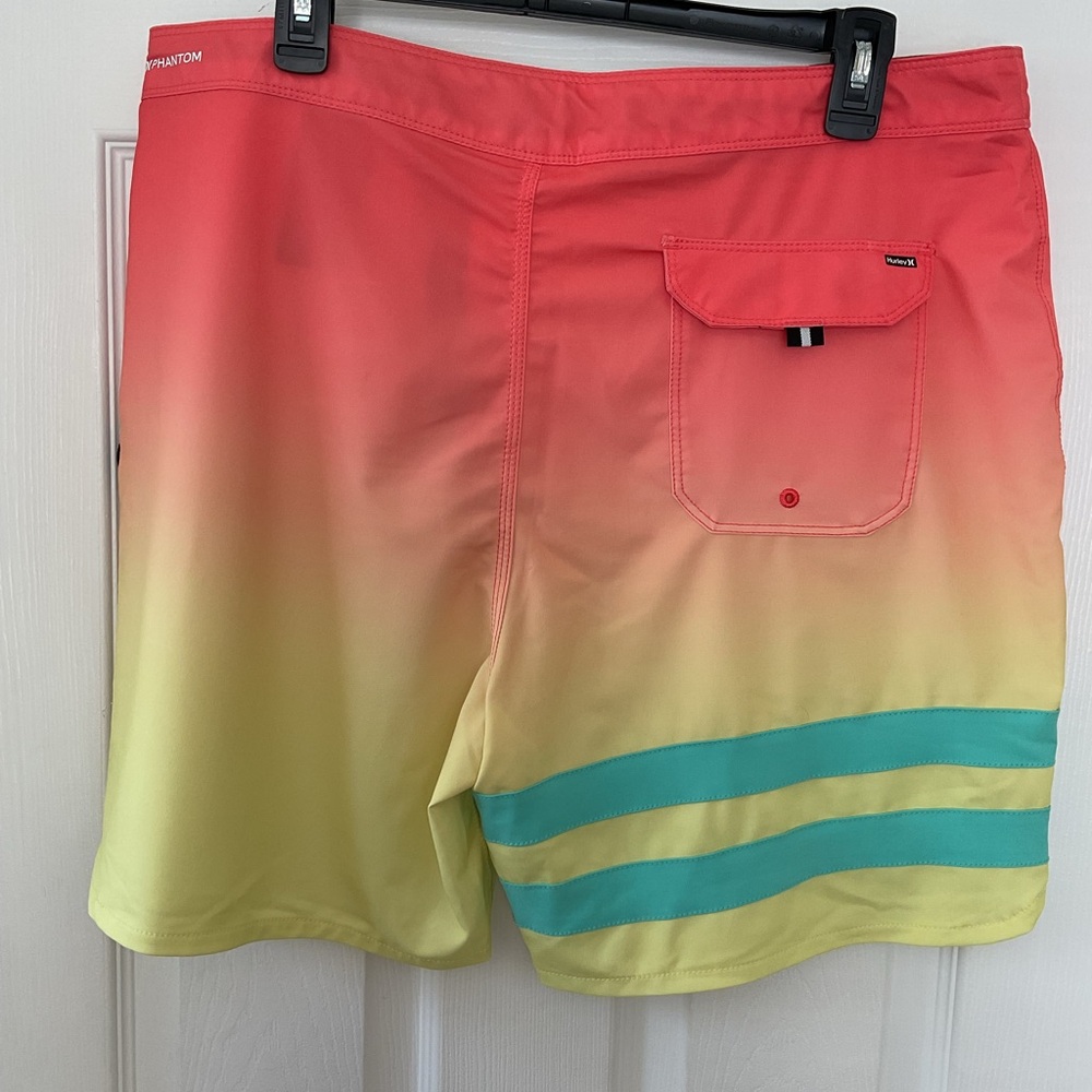Hurley Phantom Boardshorts Men Size 34 Gradient Surf Swim Shorts Stretch Beach - Picture 4 of 10